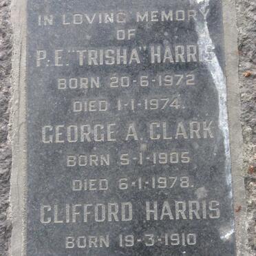 CLARK George A. 1905-1978 :: HARRIS Clifford 1910-1987 :: HARRIS P.E. 1972-1974