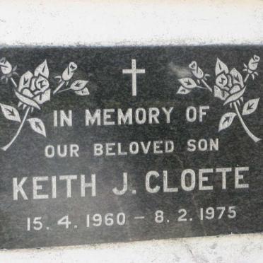 CLOETE Keith J. 1960-1975
