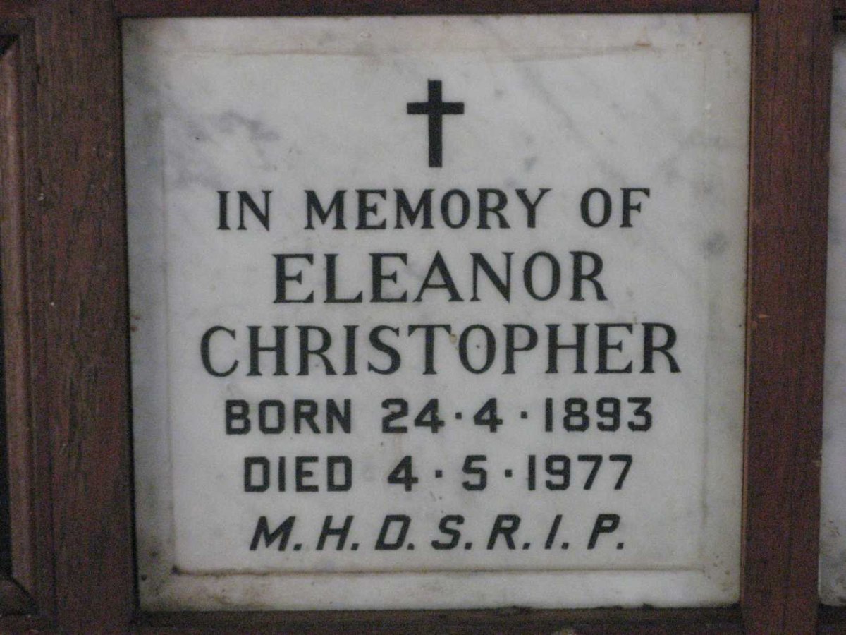CHRISTOPHER Eleanor 1893-1977