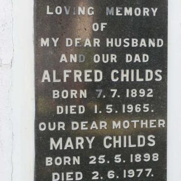 CHILDS Alfred 1892-1965 &amp; Mary 1898-1977