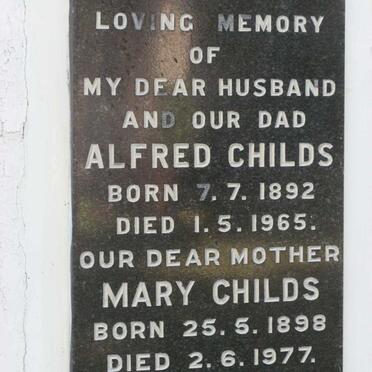 CHILDS Alfred 1892-1965 &amp; Mary 1898-1977