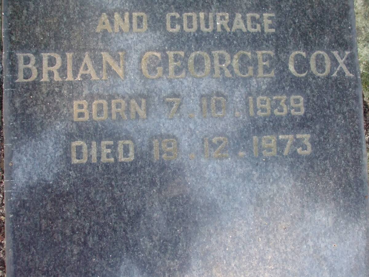 COX Brian George 1939-1973