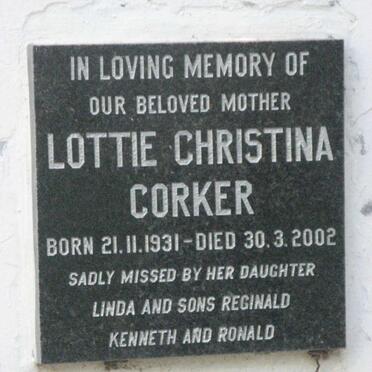 CORKER Lottie Christina 1931-2002