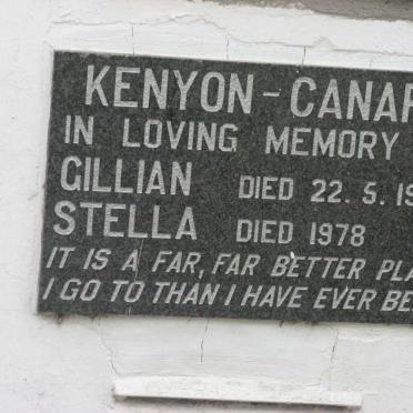 CANARD Stella, KENYON -1978 :: KENYON-CANARD Gillian -1991