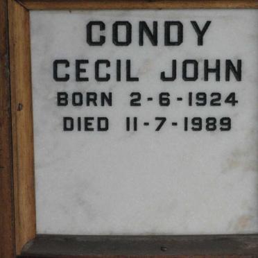 CONDY Cecil John 1924-1989