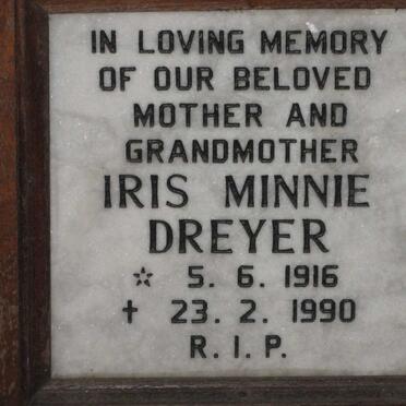 DREYER Iris Minnie 1916-1990