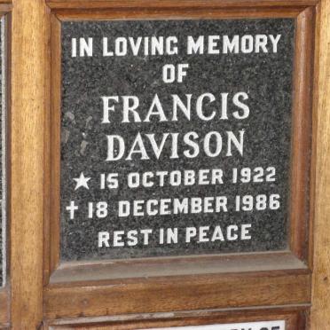 DAVISON Francis 1922-1986