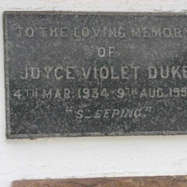 DUKE Joyce Violet 1934-1958