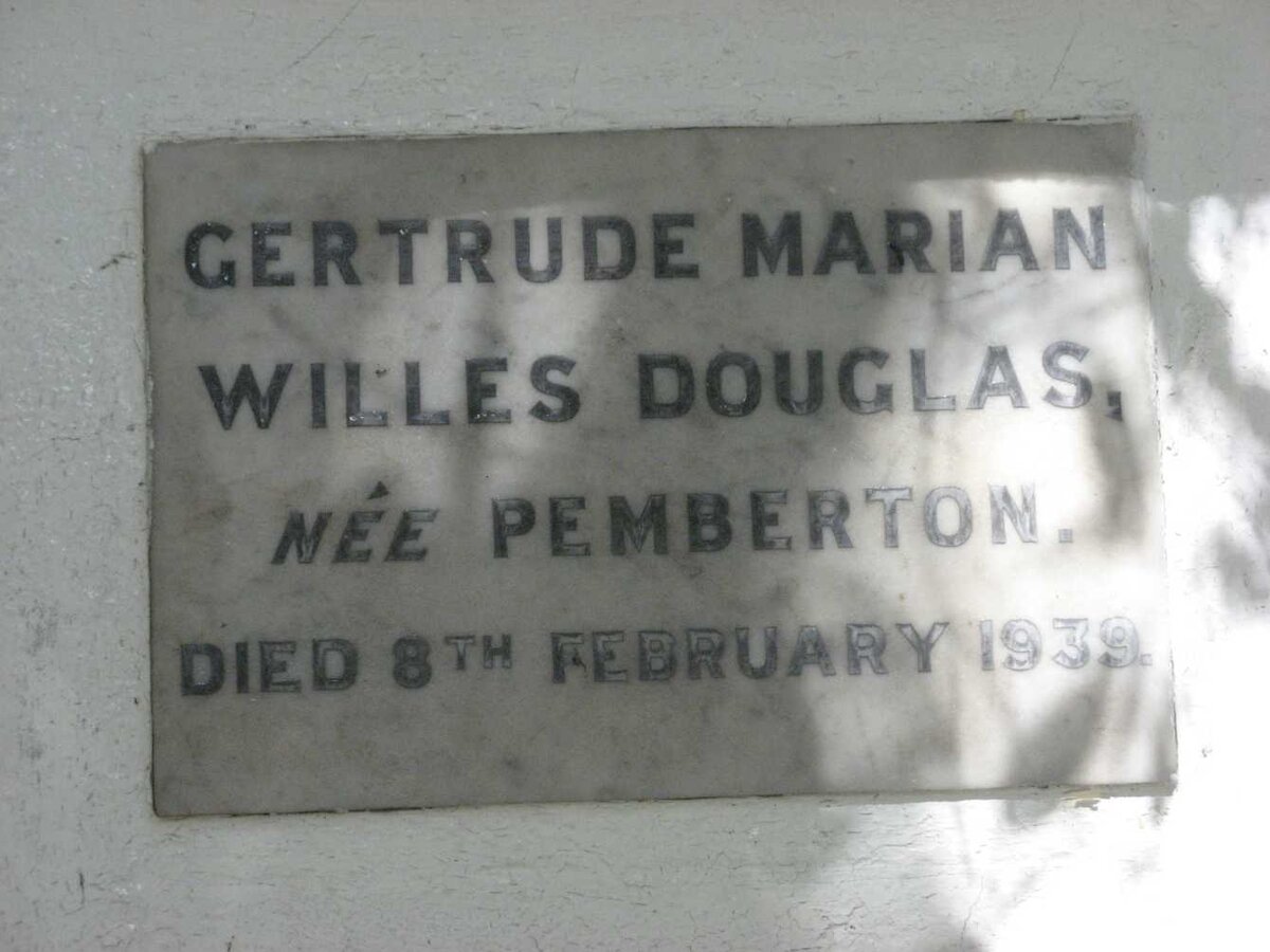 DOUGLAS Gertrude Marian Willes nee PEMBERTON -1939