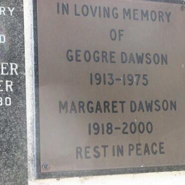 DAWSON George 1913-1975 &amp; Margaret 1918-2000