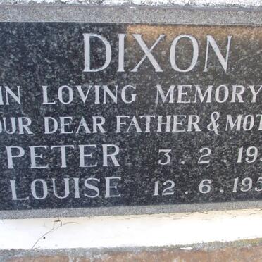 DIXON Peter -1958 &amp; Louise -1958
