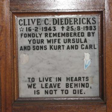 DIEDERICKS Clive C. 1943-1983