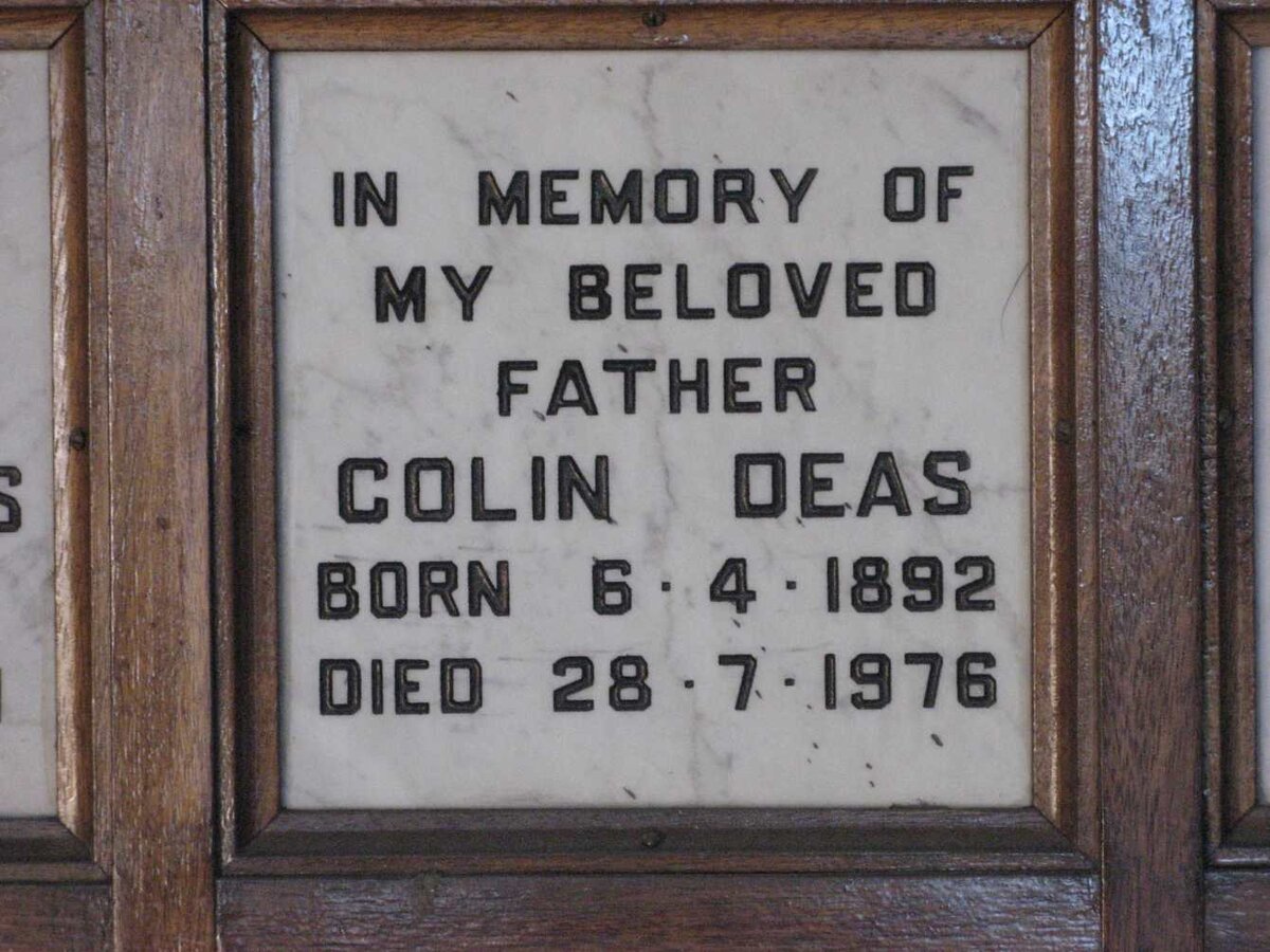 DEAS Colin 1892-1976
