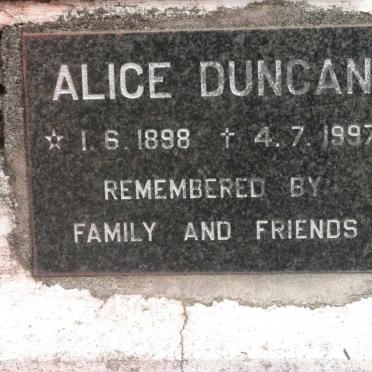 DUNCAN Alice 1898-1997