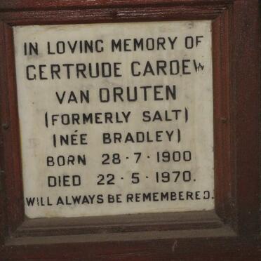 DRUTEN Gertrude Cardew, van formerly SALT nee BRADLEY 1900-1970