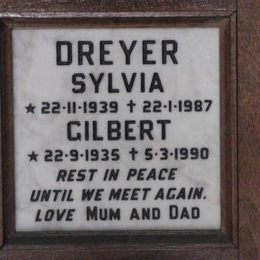 DREYER Gilbert 1935-1990 &amp; Sylvia 1939-1987