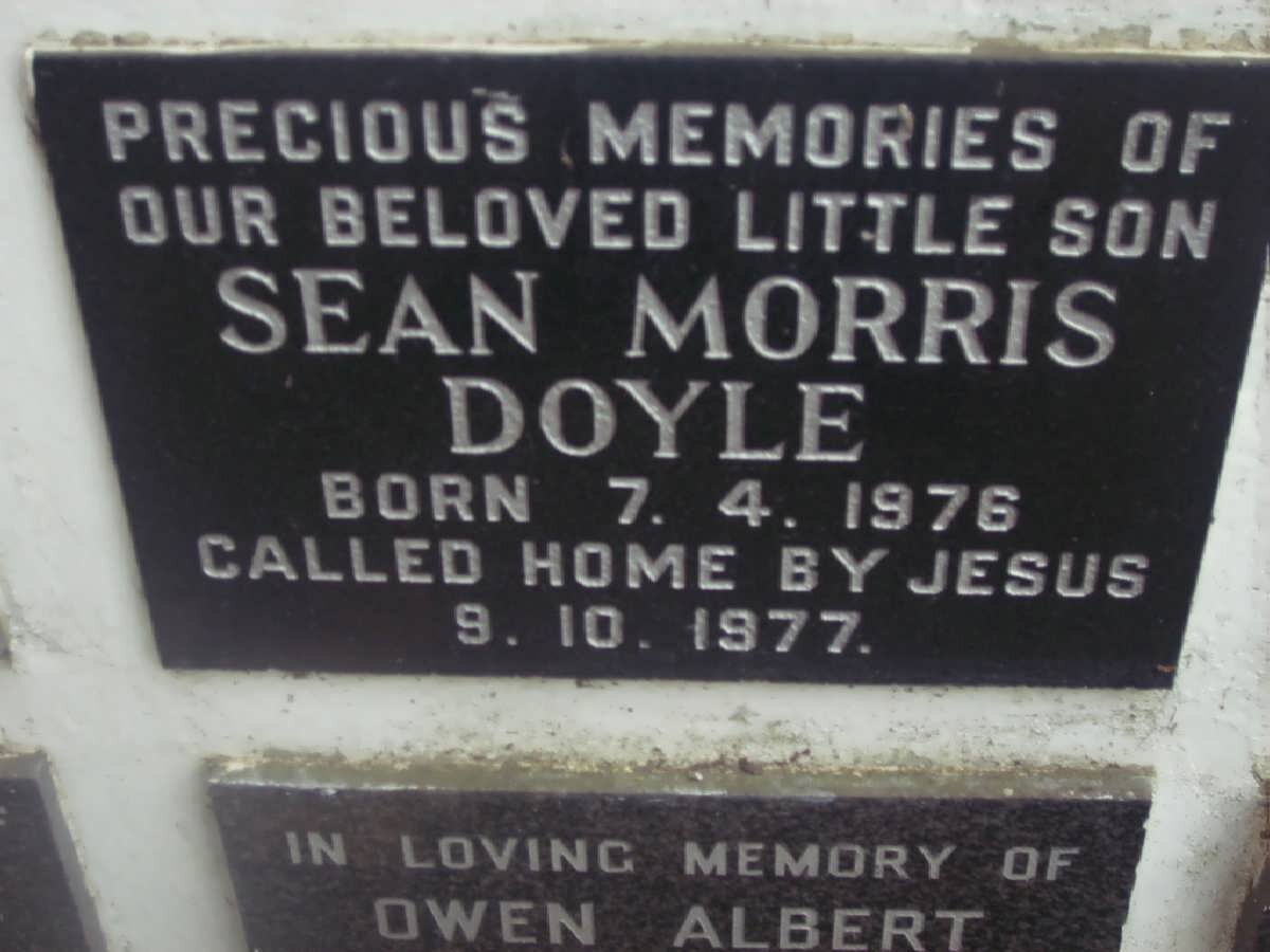 DOYLE Sean Morris 1976-1977