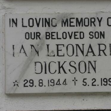 DICKSON Ian Leonard 1944-1990