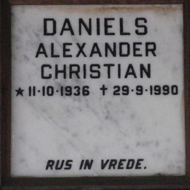 DANIELS Alexander Christian 1936-1990