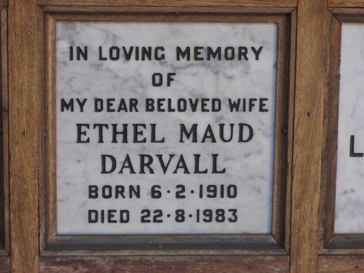 DARVALL Ethel Maud 1910-1983