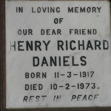 DANIELS Henry Richard 1917-1973