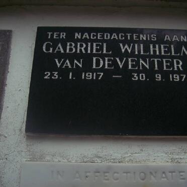 DEVENTER Gabriel Wilhelm, van 1917-1975