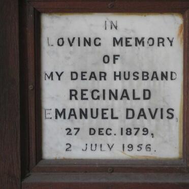 DAVIS Reginald Emanuel 1879-1956