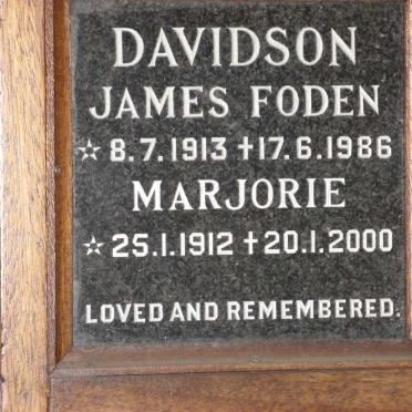 DAVIDSON James Foden 1913-1986 &amp; Marjorie 1912-2000
