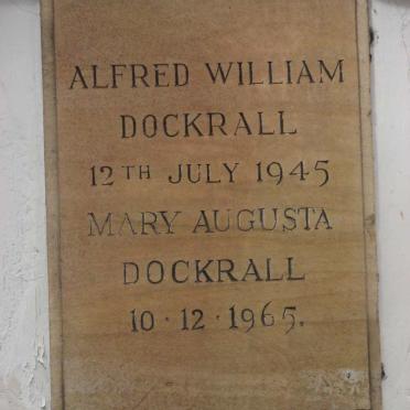 DOCKRALL Alfred William -1945 &amp; Mary Augusta -1965