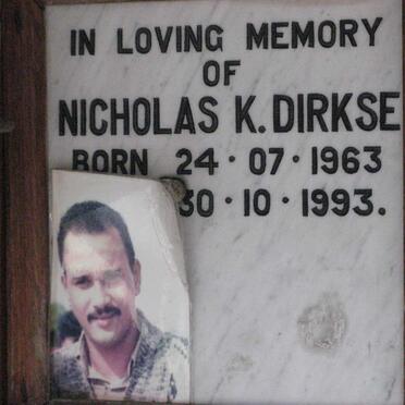 DIRKSE Nicholas K. 1963-1993