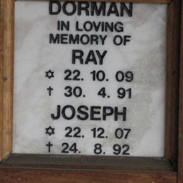 DORMAN Joseph 1907-1992 &amp; Ray 1909-1991