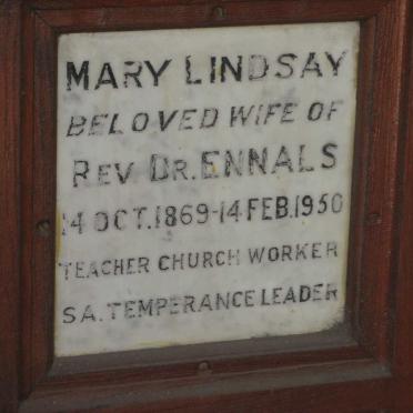 ENNALS Mary Lindsay 1869-1950