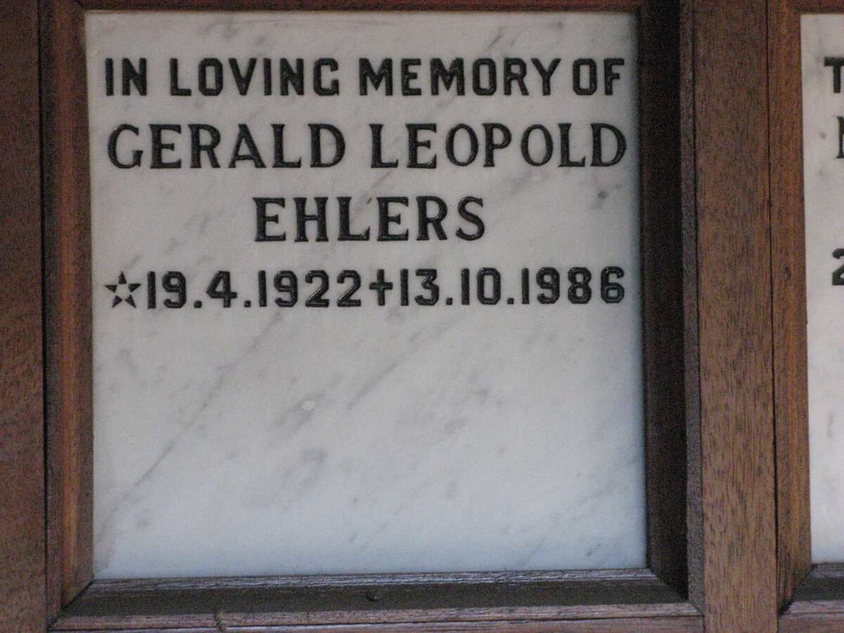 EHLERS Gerald Leopold 1922-1986