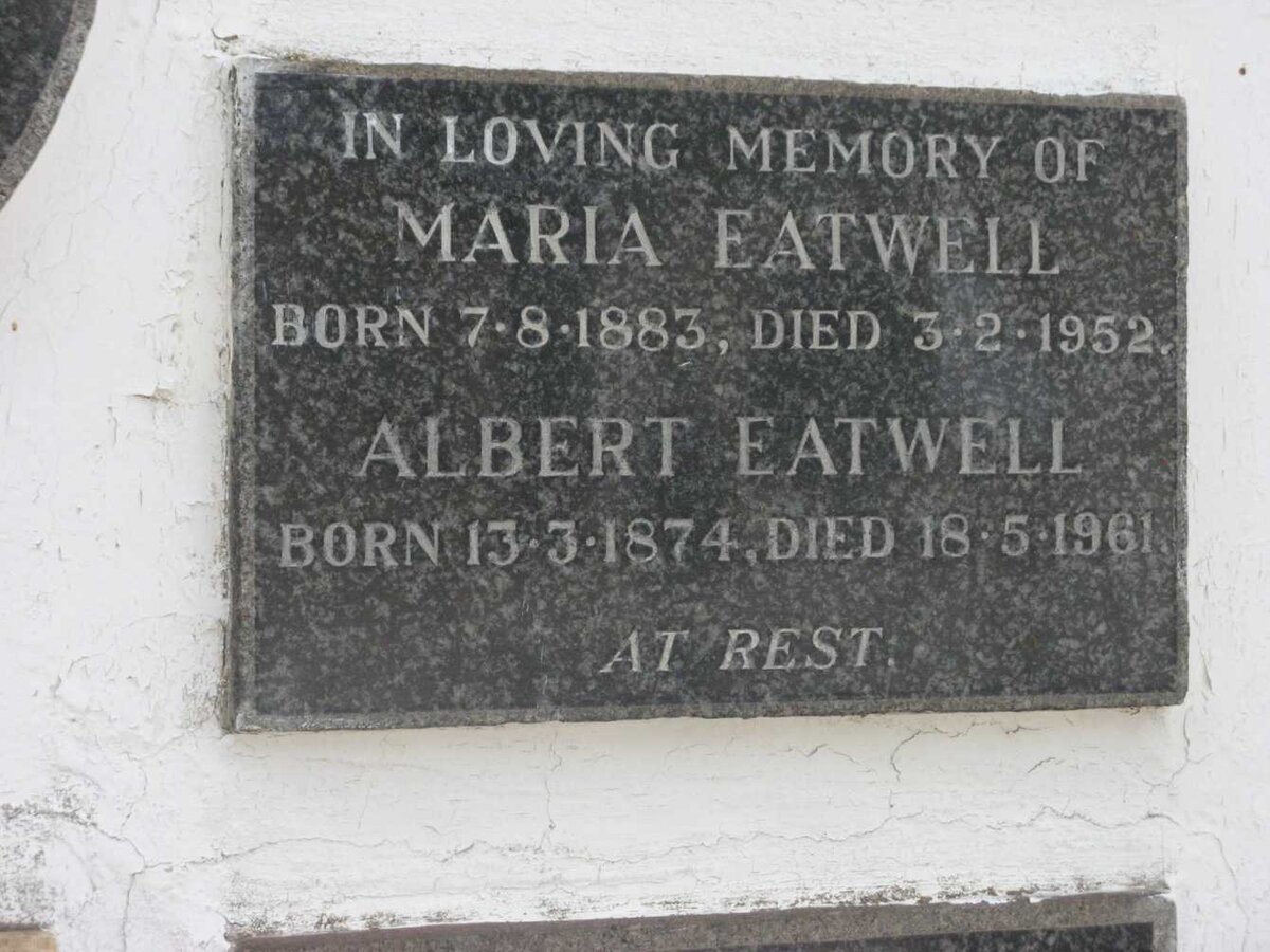 EATWELL Albert 1874-1961 &amp; Maria 1883-1952