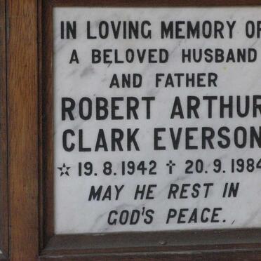 EVERSON Robert Arthur Clark 1942-1984