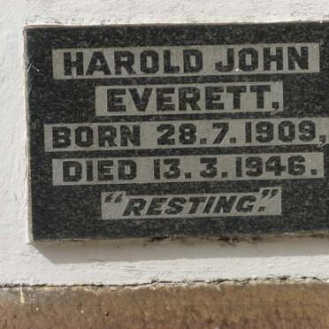 EVERETT Harold John 1909-1946