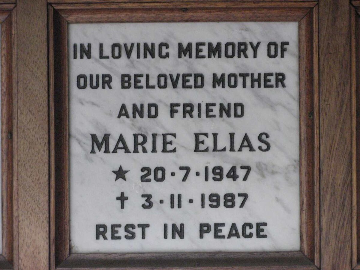ELIAS Marie 1947-1987