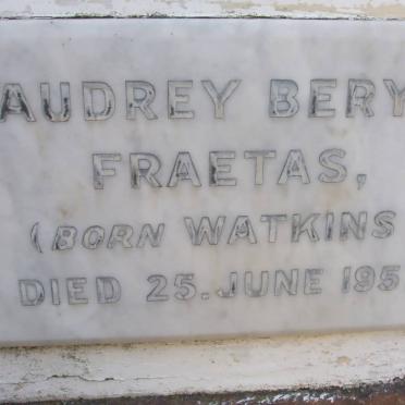 FRAETAS Audrey Beryl nee WATKINS -1957