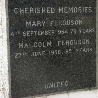 FERGUSON Malcolm -1958 &amp; Mary -1954