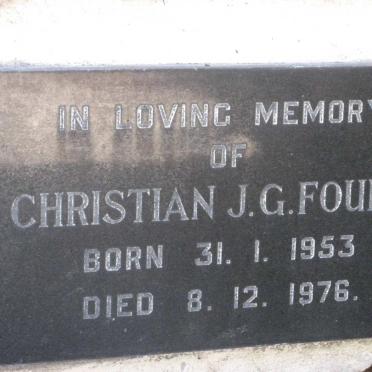 FOURIE Christian J.G. 1953-1976