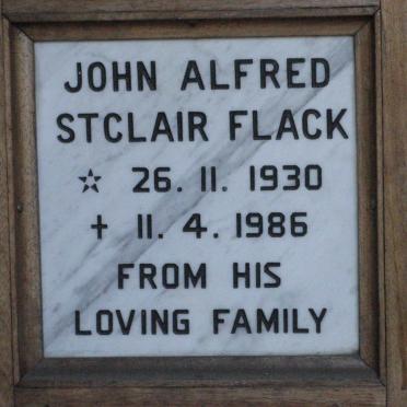 FLACK John Alfred StClair 1930-1986