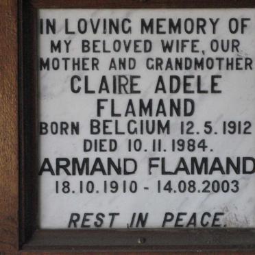 FLAMAND Armand 1910-2003 &amp; Claire Adele 1912-1984