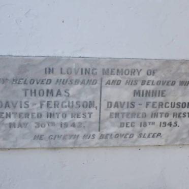 FERGUSON Thomas, Davis -1942 &amp; Minnie -1945