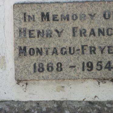 FRYER Henry Francis, MONTAGU 1868-1954