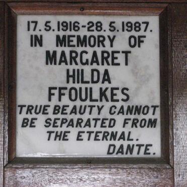 FFOULKES Margaret Hilda 1916-1987