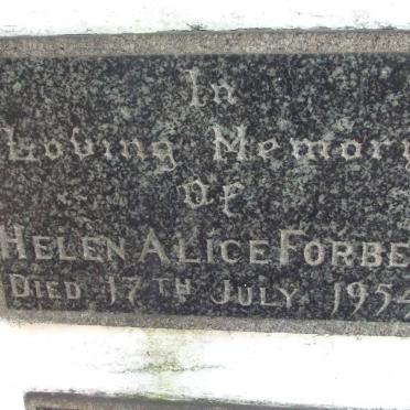 FORBES Helen Alice -1954