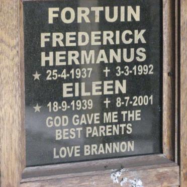 FORTUIN Frederick Hermanus 1937-1992 &amp; Eileen 1939-2001
