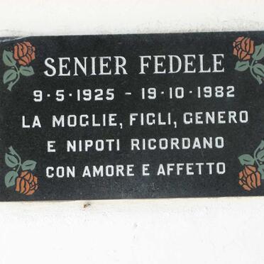 FEDELE Senier 1925-1982