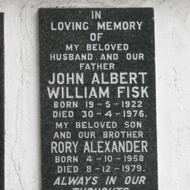 FISK John Albert William 1922-1976 :: FISK Rory Alexander 1958-1979