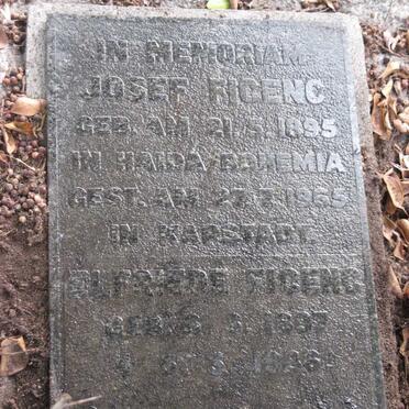 FICENC Josef 1895-1965 &amp; Elfriede 1897-1986